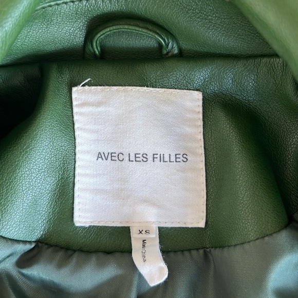 AVEC LE FILLES FAUX LEATHER JACKET ANTHROPOLOGIE - Picture 6 of 14